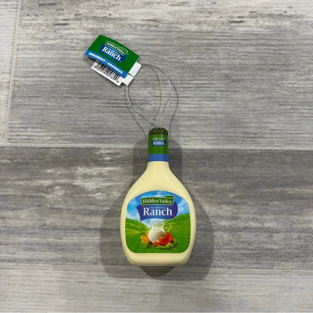 Hidden Valley Ranch Dressing Bottle Decoupage Christmas Ornament Novelty -‎ New